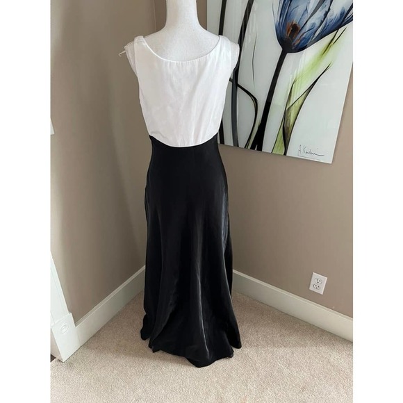 Alex black and white shimmery evening cocktail dress size 8 - Picture 4 of 7